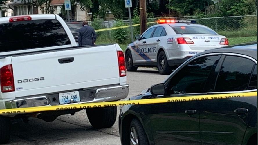 Scene of fatal shooting, July 19, 2019, West Kentucky Street