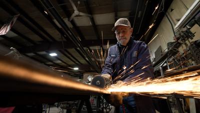 Madison, Indiana city fabricator, Dave Kidwell creates decorations for city displays
