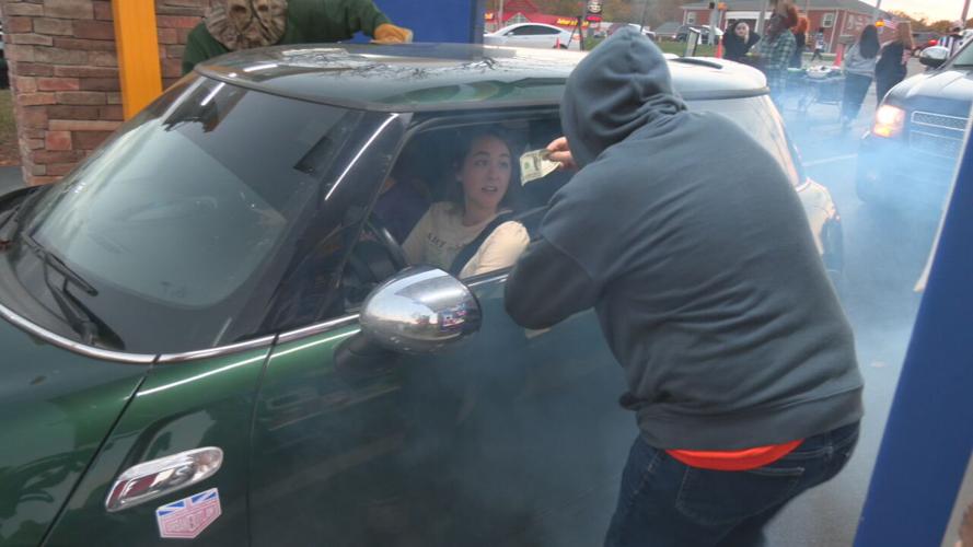 NAHS students haunted carwash 10-27-23