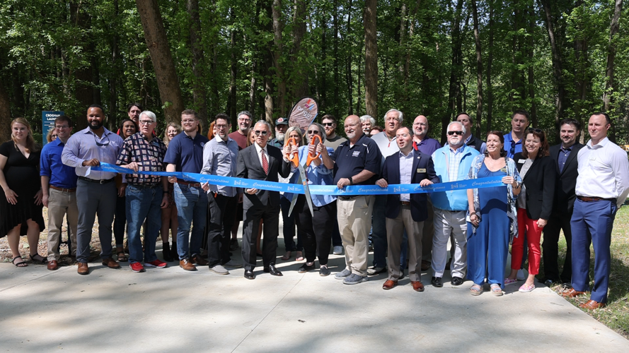Ribbon cutting at Origin Park