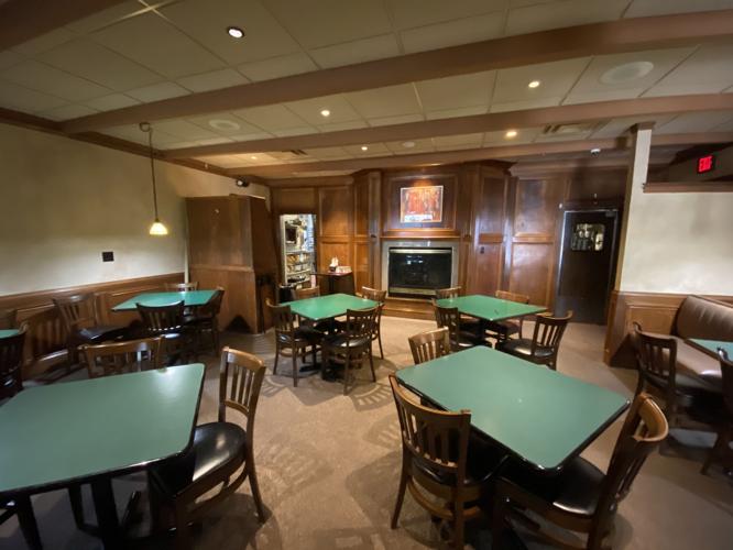 The dining room at Fireside Bar and Grill