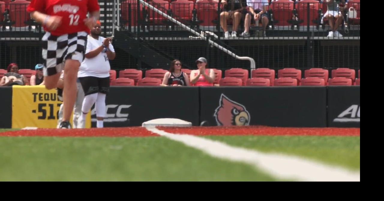 Jack Harlow, Miss USA Elle Smith play in Louisville celebrity kickball