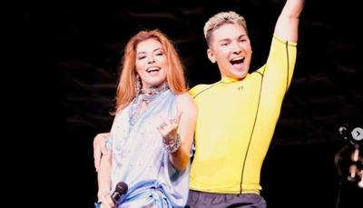 Shania Twain with super fan Matt Breland at 2023 concert