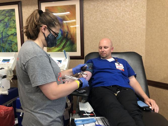 Man donates blood at U of L Health