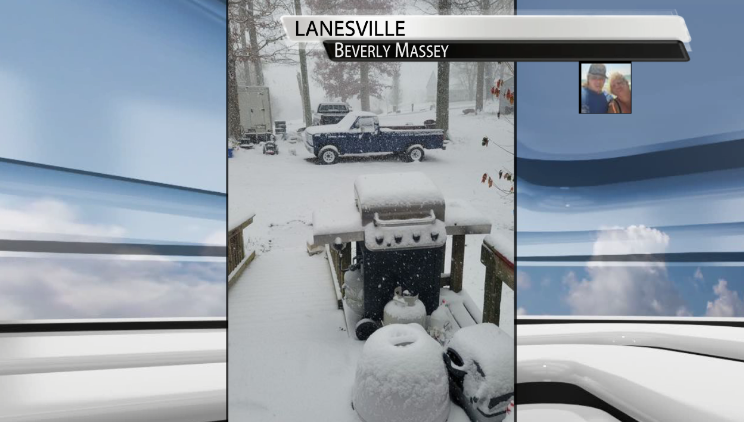 Photos of snow accumulation on Nov. 12, 2022.