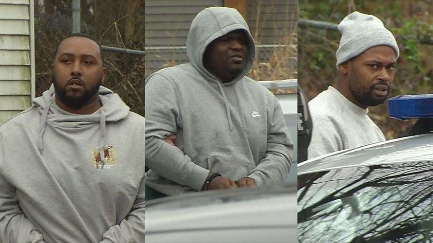 Darreal Forest, Adrian Walker and Rayshawn Lee drug arrests on Dec. 30, 2019