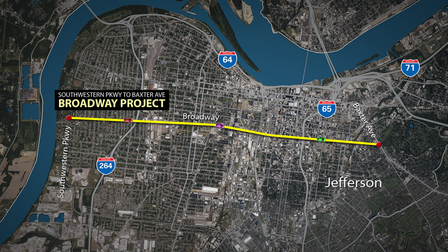 Map of 'Broadway All the Way' project map