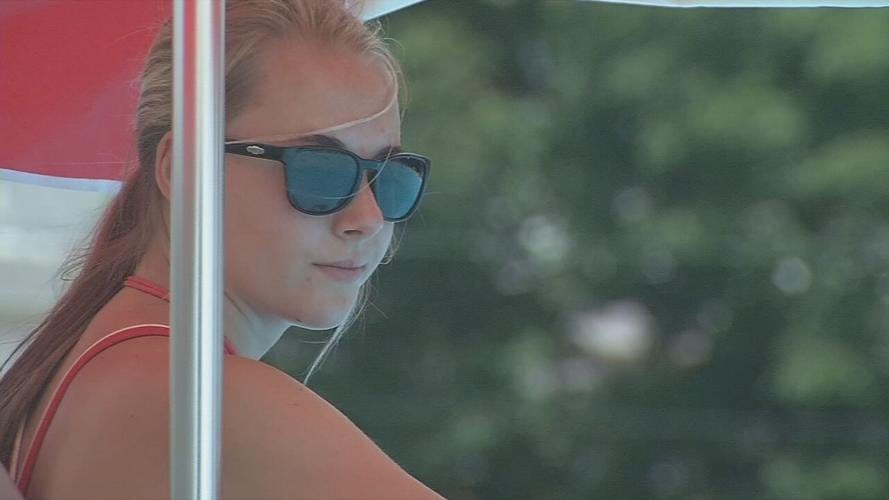 Young person at pool
