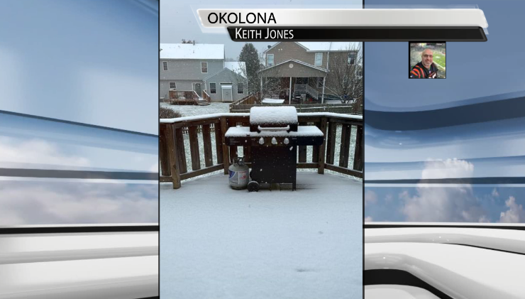 Photos of snow accumulation on Nov. 12, 2022.