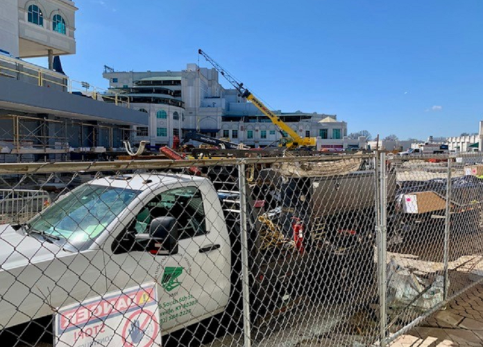 Paddock construction at Churchill Downs
