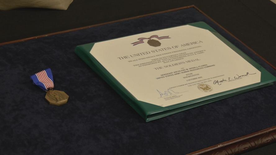 Staff Sgt. Aschlynd Spidell-Flores Soldier's Medal 10-20-23