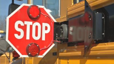 School Bus with Stop Sign Extended