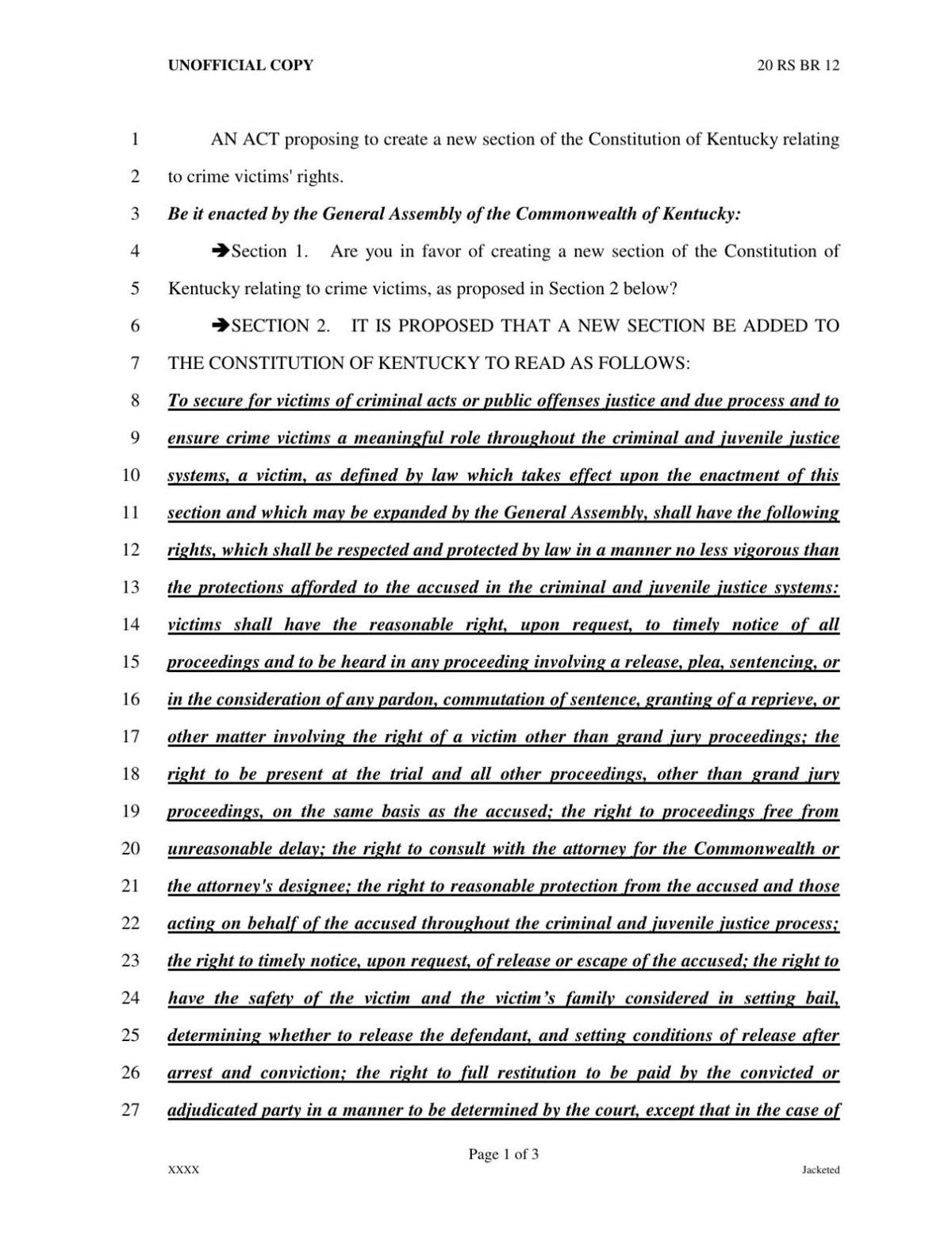 Kentucky state senator reintroduces 'Marsy's Law' News