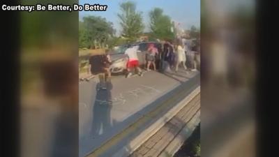 SUV driving through crowd in Mishawaka