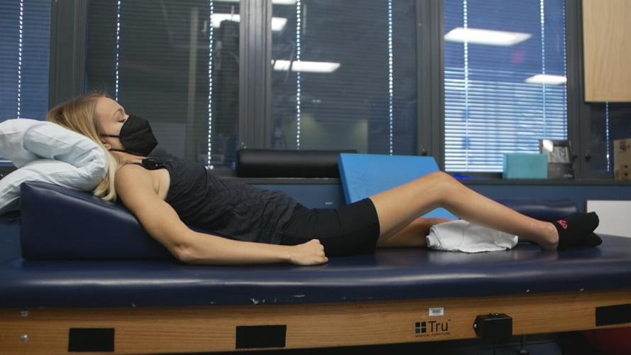 Ashley Williams working on session at Frazier Rehab