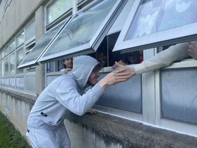 Rapper Jack Harlow visits several JCPS schools on April 27, 2023