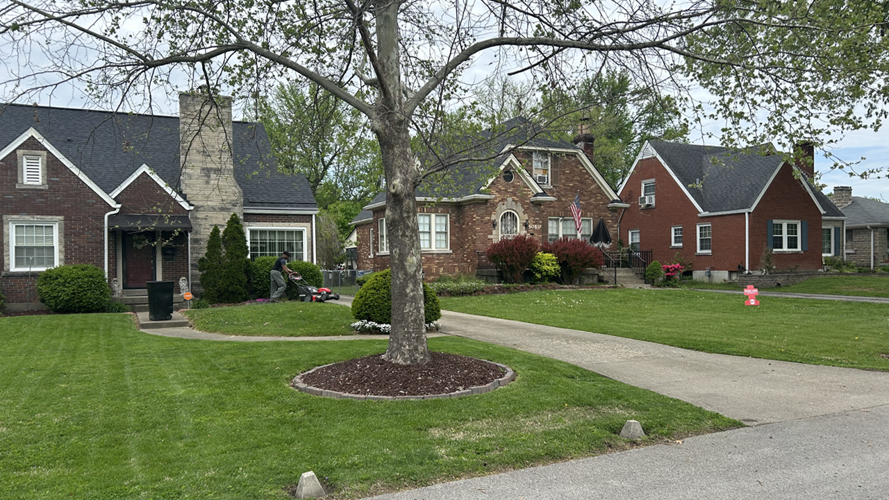Homes in Iroquois Park neighborhood in Jefferson County, Kentucky