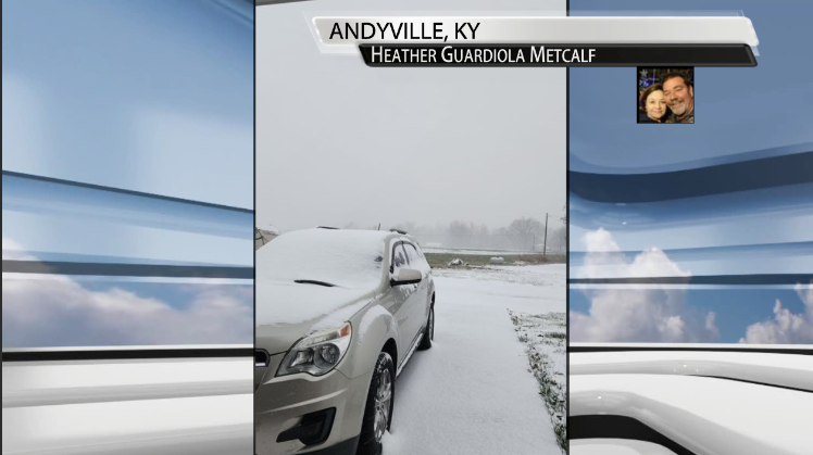 Photos of snow accumulation on Nov. 12, 2022.