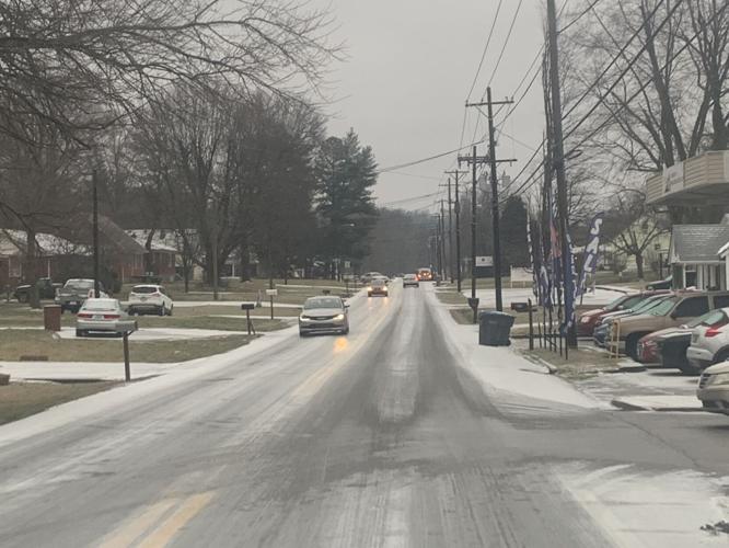 Louisville roads after a winter storm on Jan. 31, 2023 that brought ice, sleet and freezing rain