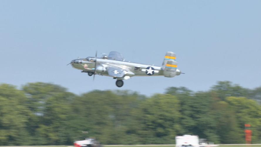 B-25 Bomber above Bowman Field