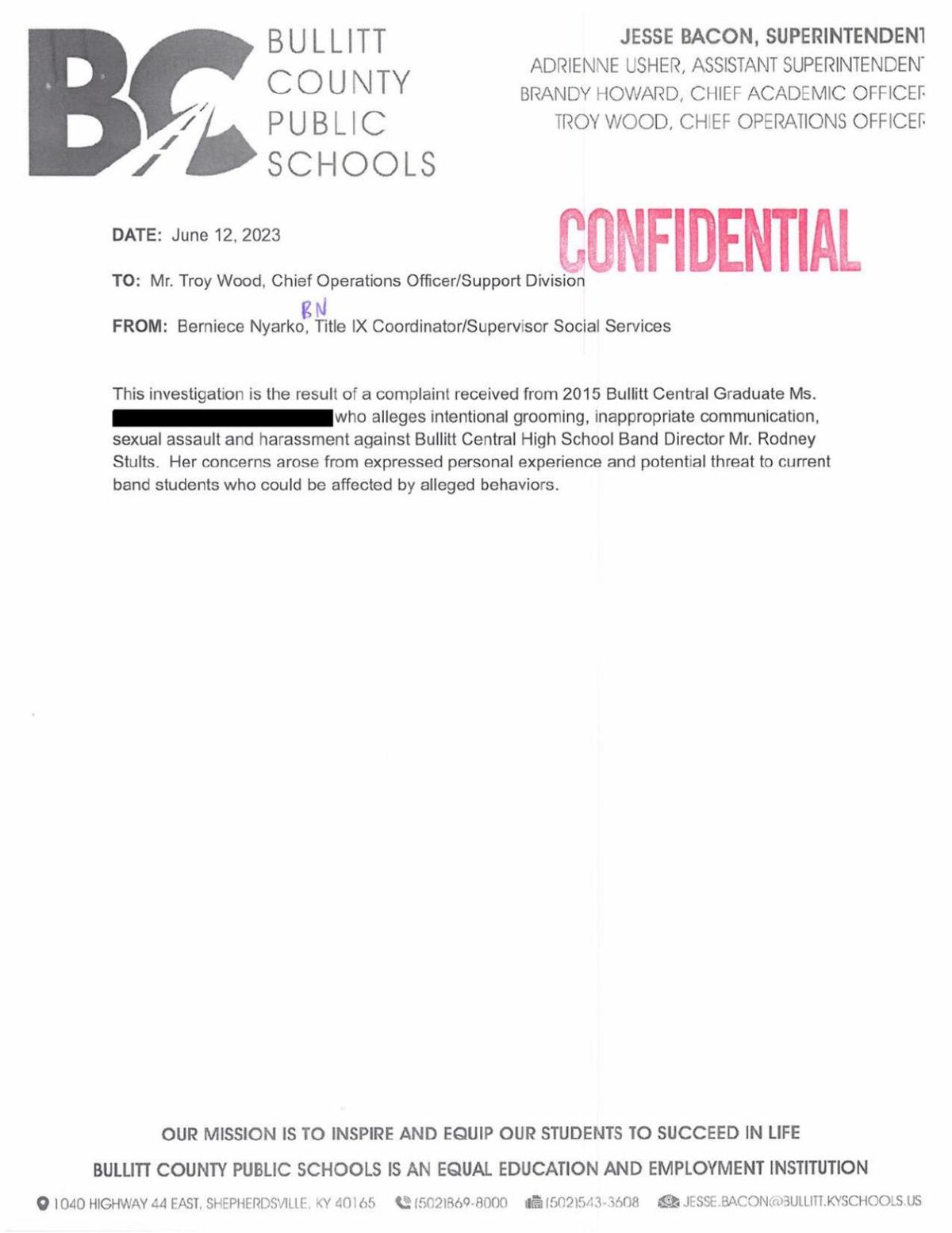More possible victims come forward alleging inappropriate conduct against  Bullitt Central band director | News from WDRB | wdrb.com