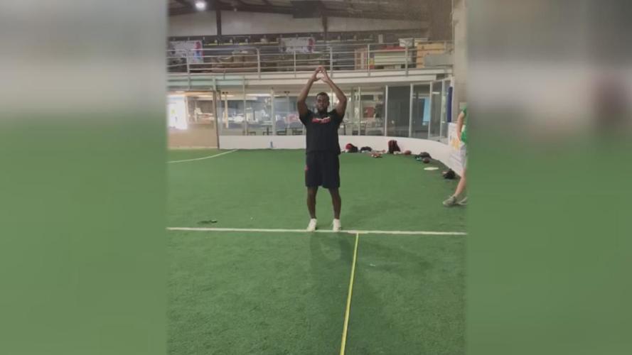 Seth Dawkins broad jump