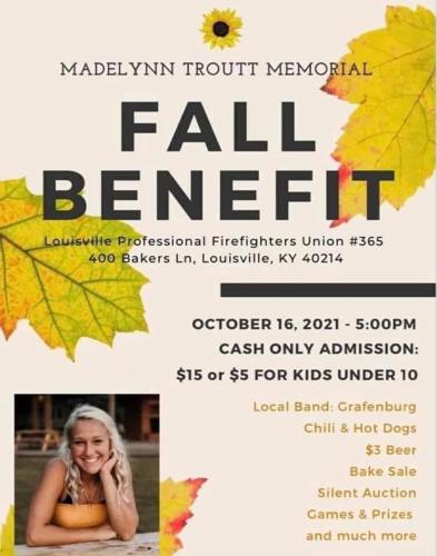 Madeynn Troutt Memorial Fall Benefit flyer - Oct. 16, 2021