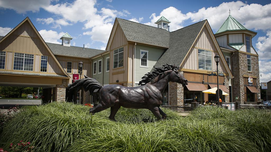 Horse sculpture outside Westport Village in east Louisville