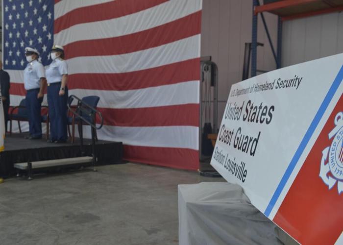 United States Coast Guard Station Louisvlle ceremony.jpg