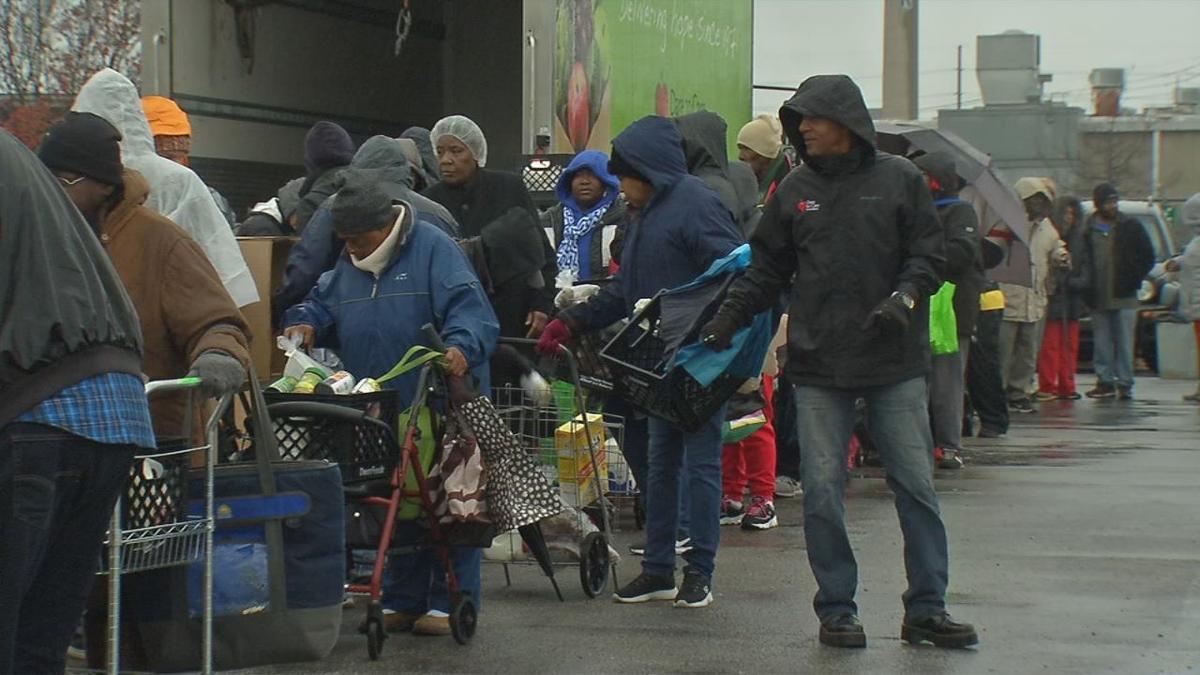 Dare To Care Food Drive Sets Up Mobile Pantry In Downtown