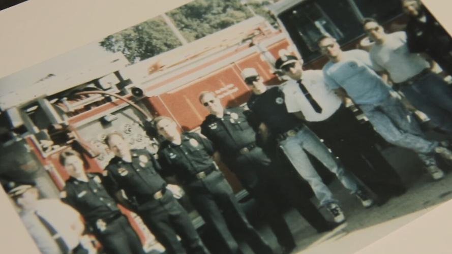 Zoneton Fire Chief Rob Orkies with friends/colleagues
