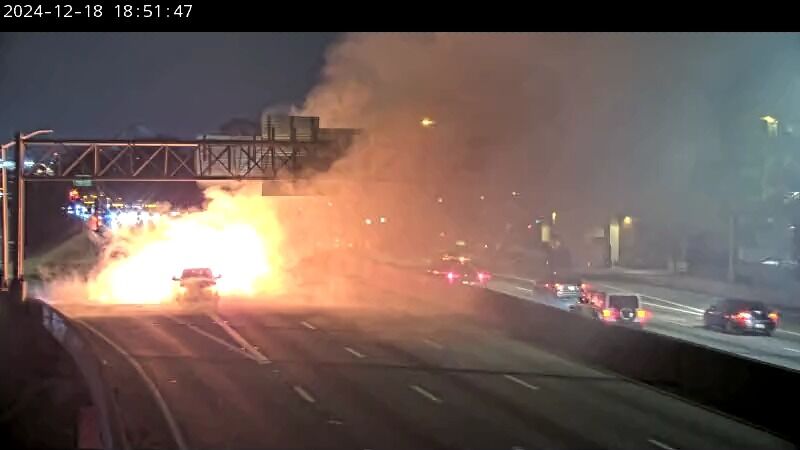 Vehicle fire on I-65S at Eastern Pkwy - 12.18.24
