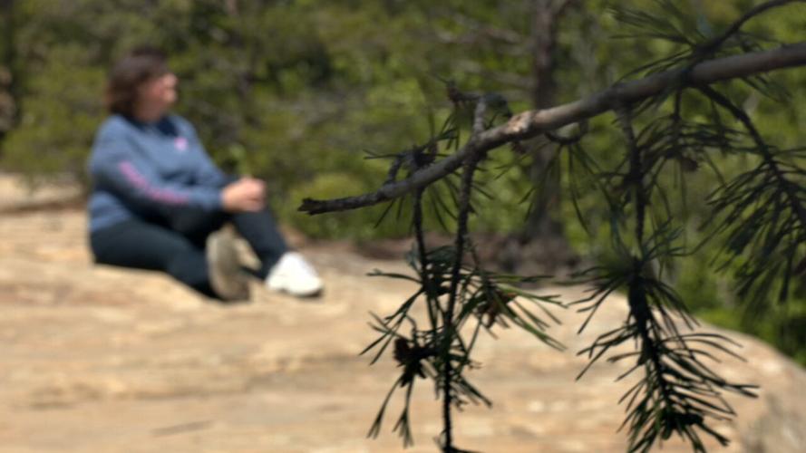 Hiker at Red River Gorge