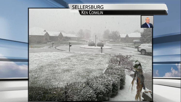 Photos of snow accumulation on Nov. 12, 2022.