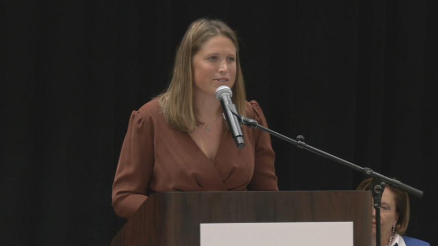 Ashley Novak Butler speaks at Norton Children's Hospital in Louisville