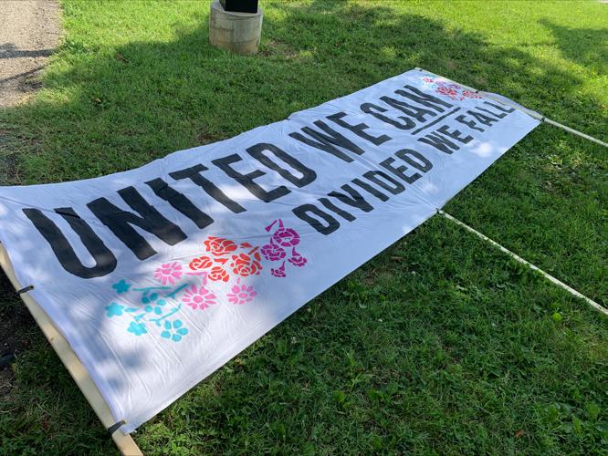 Sign at JCPS board meeting July 2023