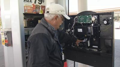 Gas station pump interior