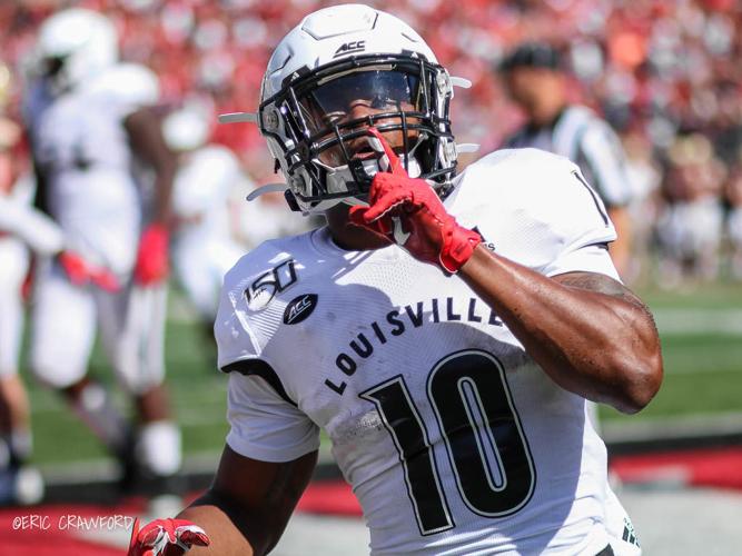 Javian Hawkins celebrates