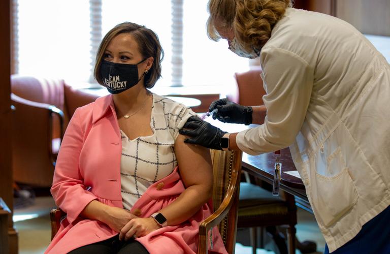 Kentucky Lt. Gov. Jacqueline Coleman gets flu shot (Sept. 2020)