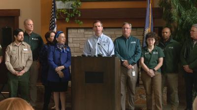 Gov. Andy Besear at E.P. Tom Sawyer State Park in Louisville