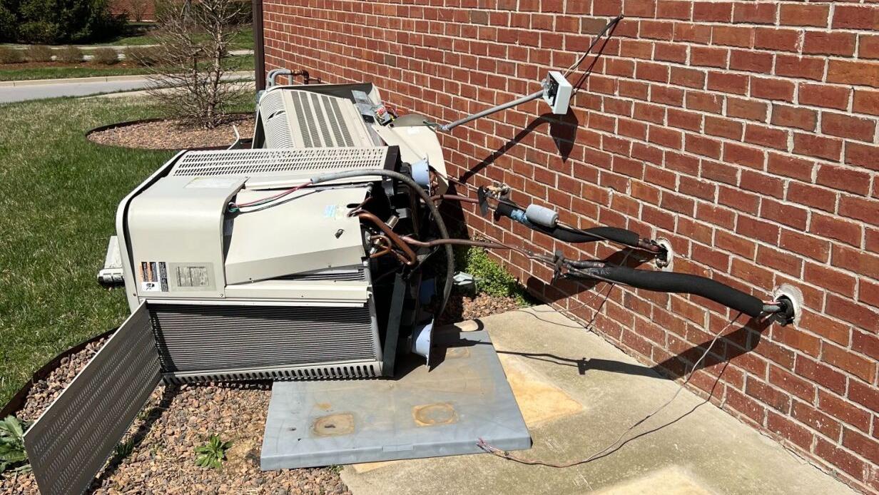 air conditioner units ripped from home in tornado - 4.4.23
