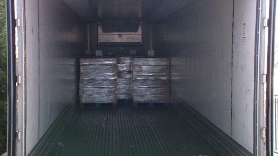 Kroger donates 40,000 pounds of chicken to Southeast Christian, truck showing chicken