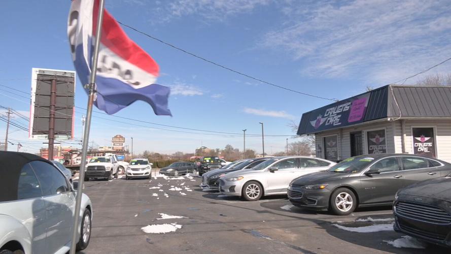 Cravens Cars' parking lot on Crittenden Drive in Louisville