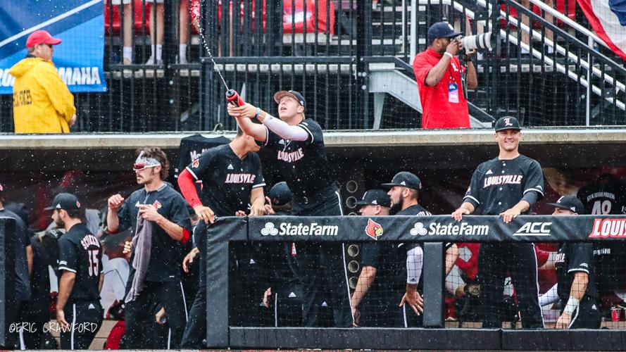 Louisville dugout celebration