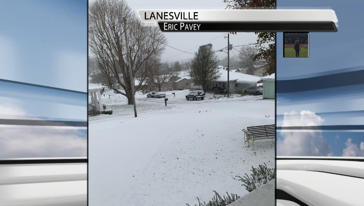 Photos of snow accumulation on Nov. 12, 2022.