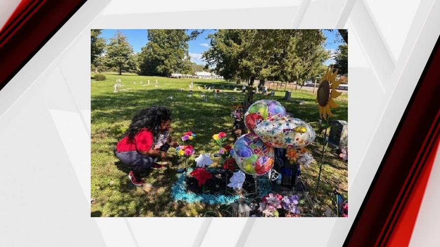 Mother visits son's grave