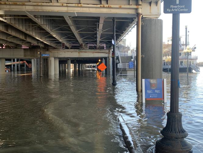 River Road Flooding in Downtown Louisville