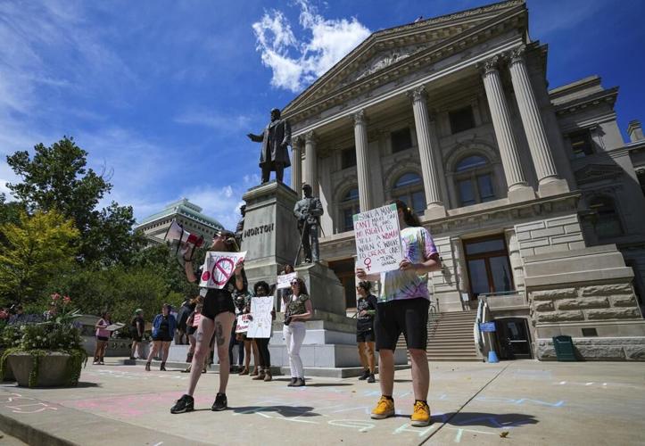 Indiana abortion rights demonstrators 7-29-22