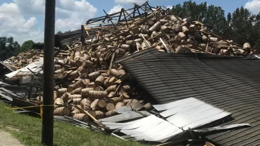 Bourbon warehouse collapse sent alcohol gushing into retention ponds