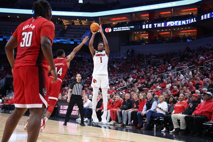 Curtis Williams takes a shot against NC State.JPG